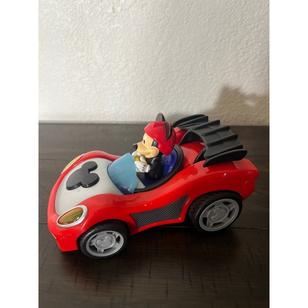 Disney Mickey Mouse Roadster Racer Red Light Up Driving Toy Car Clubhouse